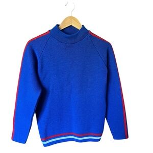 Vintage Blue Polaris Sweater 100% wool Sz: Small